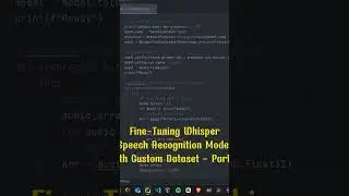 Fine Tune whisper speech recognition model - Full Video On Channel 🤓