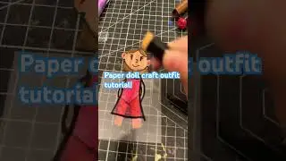 How to make a paper doll outfit with clear sticky notes! #dollartistry #stationary #craft #diy