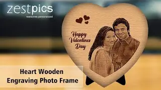 Heart Engraving Wooden Frame | Zestpics