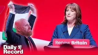 Rachel Reeves speech interrupted by protester at Labour Party conference