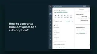 Converting Quote to a Subscription