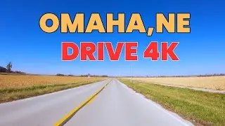 4K Highway Driving in Northeast of Omaha | Omaha - Nebraska Street Tour | USA