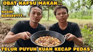 TELUR PUYUH KUAH KECAP PEDAS 🔥 Masak di Alam, Simple Tapi Nagih Banget!