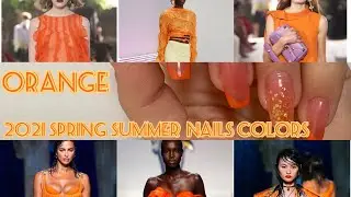 Spring summer 2021 nails colors- Part2 orange palette #shorts