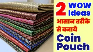 2 WOW ideas💡 Coin pouch cutting and stitching/ Pouch making at home/ bag cutting and stitching #diy