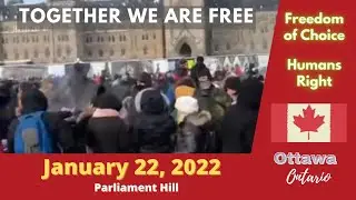 World Wide Freedom Rally Protest - Sat, January 22, 2022 - Ottawa, Canada - Parliament Hill #shorts