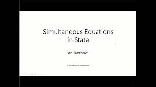 Simultaneous Equations in Stata