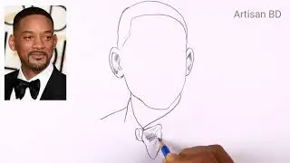 How To Draw Will Smith Portrait Pencil Sketch for Beginners #willsmith