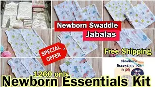 Rs 1260 😱 Newborn Essentials Kit |Delivery Hospital Bag Packing Items | Swaddle Clothes| Jabalas