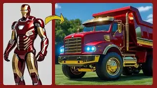 Superheroes Transform into Dump Trucks | Epic Grounded Transformations in Realistic Style