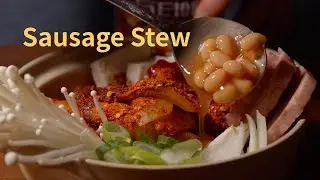 Koreans LOVE This Stew with Baked Beans?!  ( Budae Jjigae / Army base stew )