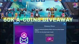60K+A-coins + 3K A-coins Giveaway Live|| Mech Arena Giving 63K A-coins for free|| How to participate