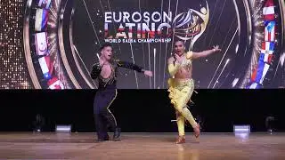 Euroson Latino World Salsa Championship. 1er. Puesto Pareja Salsa Semi pro Isabella y Nahuel 