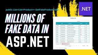 ASP.NET Working with 🚀Millions of Fake Data | EF Core | Code First | MSSQL | Bogus