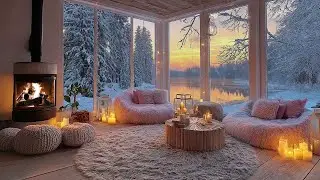 Cozy Winter Escape &ndash; Soothing Snowy Wind & Crackling Fireplace Sounds for Deep Relaxation & Sleep
