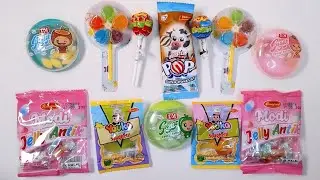 Video ASMR permen lolipop, permen cacing, permen daun dan lolipop zebra