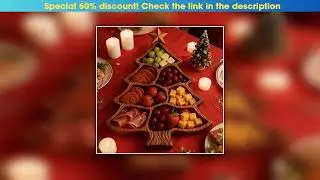 Slide Christmas Tree Charcuterie Board Divided Wooden Christmas Tree Tray Christmas Tree food platt