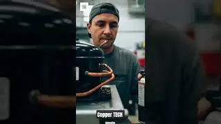 AC Line Set Brazing Technique | Professional Finishing Tip      #DreamScreenAI #youtubeshorts