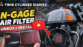 N-Gage Hyper Flow Air Filter Install on Continental GT 650 | Performance & Sound...