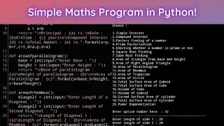 Maths program in Python