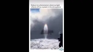 Subsun is a phenomenon where sunlight reflects off ice crystals In the atmosphere #viral