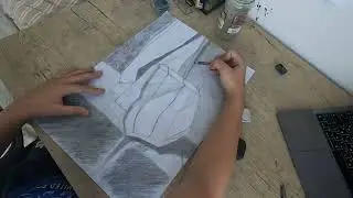 Timelapse of drawing black and white still life/Таймлапс рисования черно-белого натюрморта