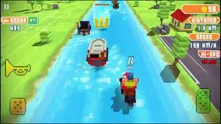 Blocky Highway traffic game #youtubechannel #allgames #bike