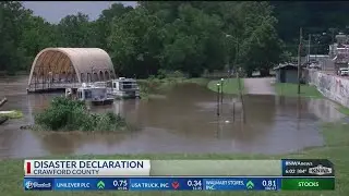 River Valley floodwaters continue rising toward record level (KNWA)