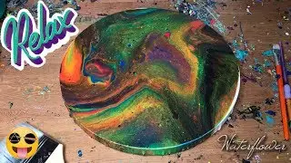 PAINTING IN ASMR (SUPER SATISFYING SOUNDS) Fluid Art | Acrylic Pouring