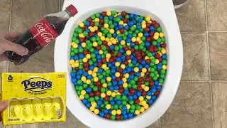 Will it Flush? - Bag of M&Ms, Peeps, Mountain Dew, Coca Cola, Diet Coke