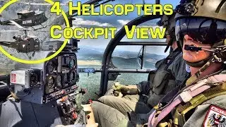 COCKPIT VIEW POV | Alouette 3 & Bell 212 Austrian Air Force | Fourship over Sarajevo Bosnia