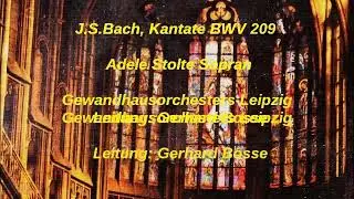 Bach Kantate BWV 209 Non sa che sia dolore,  Adele Stolte, Gerhard Bosse