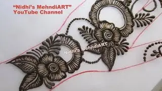 Unique DIY Floral Back Hand Henna Mehndi Design Tutorial
