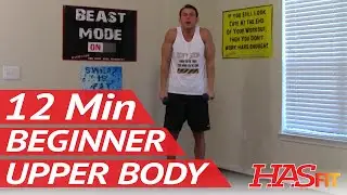 12 Min Beginner Upper Body - HASfit Easy Weight Exercises - Beginner Strength Training Easy Workouts