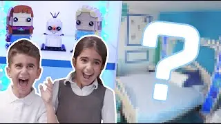 ULTIMATE LEGO Disney Frozen Room Makeover ! Family and Kids React to 2018 Room Makeover and Tour