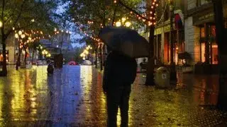 #Beautiful Rainy USA/US  #Rainy day Shopping drive #Puget Sound Pacific North West #Mallu Seattle