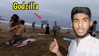 Godzilla in Beach ⛱️ in real life