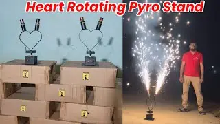 Heart Rotating Pyro Stand, Inbuilt battery, wholesaler, Best Quality, easy to use, red curry pyro