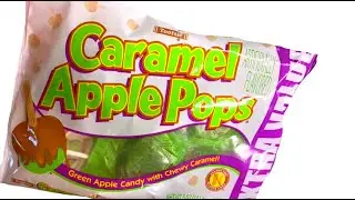 Halloween Carmel Green Apple Tootsie Pops Lollipops ( ASMR Unwrapping Candy)