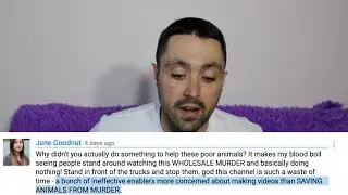 Receiving Hate Comments From Vegans (About The Pig Vigil Video)