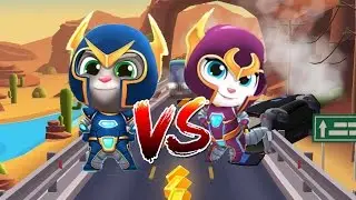 🌵 TALKING TOM GOLD RUN ✔🌵 CHRISTMAS UPDATE CYBER ANGELA VERSUS HYPER TOM HD