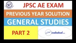 JPSC AE | PREVIOUS YEAR SOLUTION | GENERAL STUDIES | PART 2