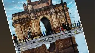 Gateway of India :  Mumbai  |  Acrylic color Landscape painting.