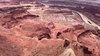 30. Dead Horse park, Moab Ut, looking down on the road that we would soon drive along/ down. 