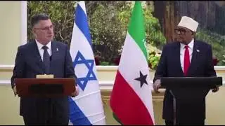 Israeli Foreign Minister mocks Palestine in front of Somaliland leader while in Hargeisa.