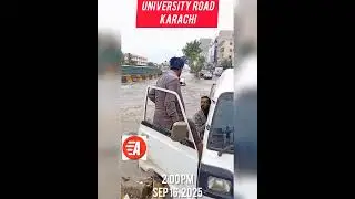 Water pipeline break on University Road near Bait ul Mukarram. #Alertistan #Karachi #TrafficAlert