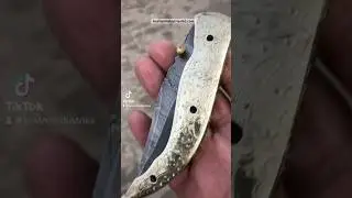 Damascus Steel Folding Pocket Knife. #forging #handmade #blacksmith #shorts #handmade #blade #knife