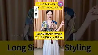 How to Tie Wear & Style 35x70in(90cmx180cm) Long Silk Scarf Tips 36 #fashion #style #scarf #shorts