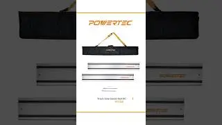 Master Precision Cuts with POWERTEC 71550 Track Saw Guide Rail Kit (Guide Rails + Connectors + Bag)