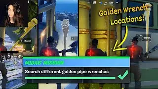 Search Different Golden Pipe Wrenches All Locations (5) | Fortnite Season 2 Week 10 Challenge